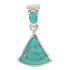Turquoise Inlay Sterling Silver Pendant MX63169